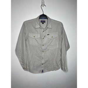 Patagonia Mens Long Sleeve Cayo Large Button Color Grey Shirt Size Small